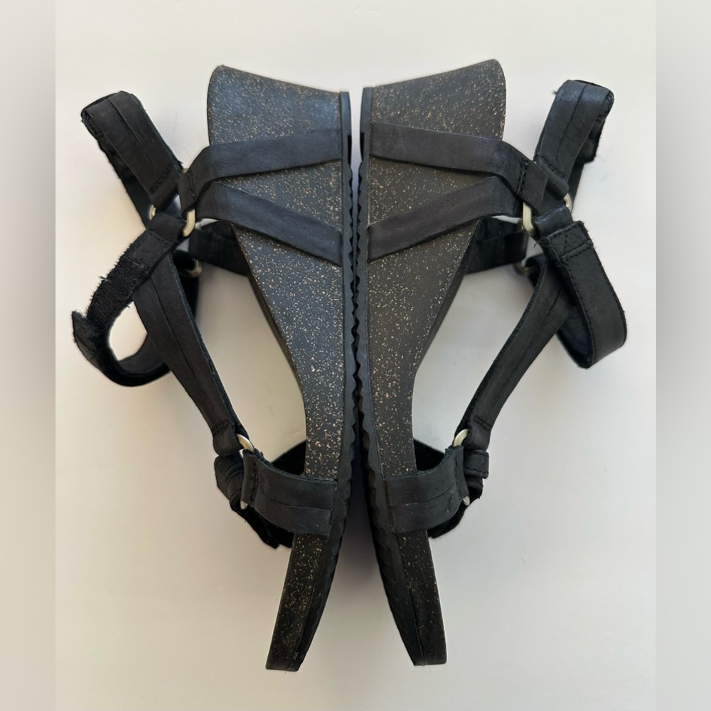 Teva Black Wedge Sandals - Picture 2 of 5